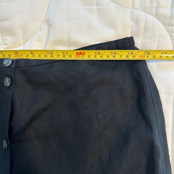 Eddie Bauer 100% Linen Button-Down Front A-Line Maxi Skirt 8 - Picture 7 of 10